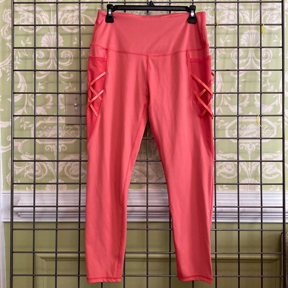 Coral colored leggings